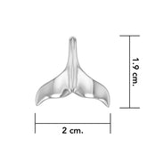 Whale Tail Sterling Silver Pendant MG481 - DiveSilver Jewelry